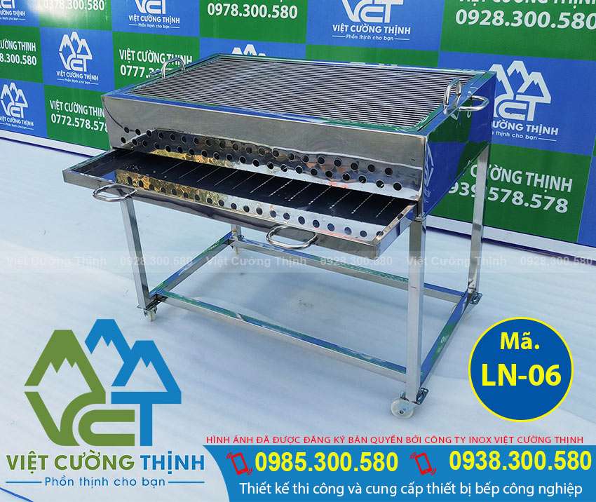 bếp nướng than inox ln06