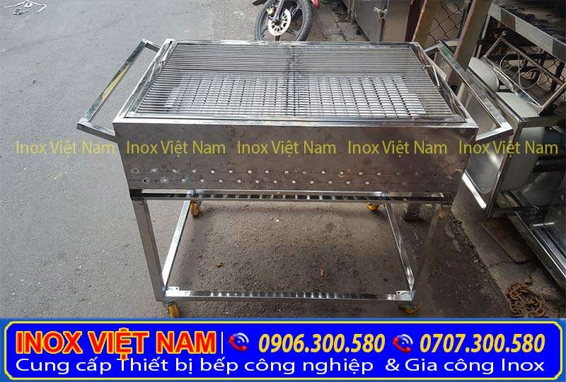 bếp nướng thịt sườn bán cơm tấm bằng inox