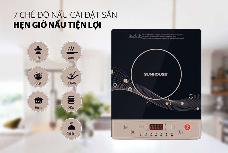 Bếp Từ Cơ Sunhouse SHD6149 - Tặng Nồi Lẩu - Hàng chính hãng