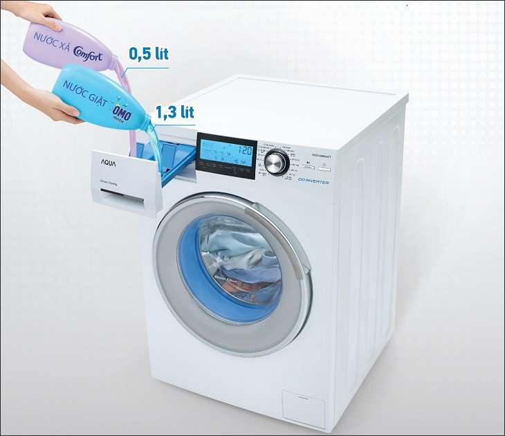 Lưu ý khi sử dụng nước giặt dành cho máy giặt cửa trước