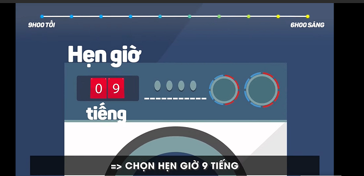 Chọn hẹn giờ 9 tiếng