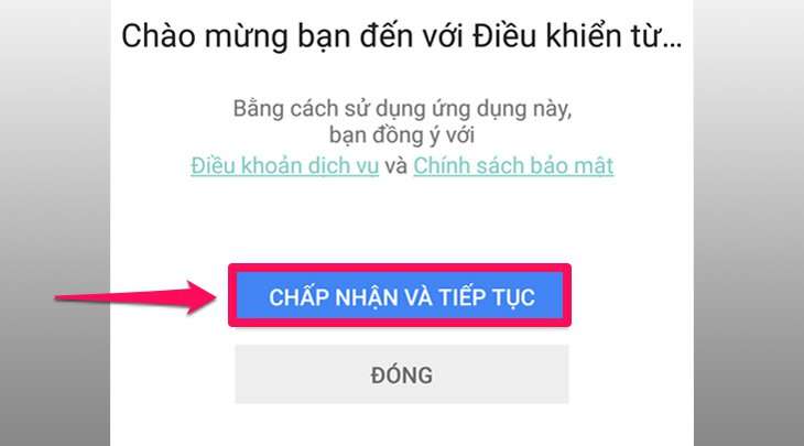 Chấp nhận điều khoản