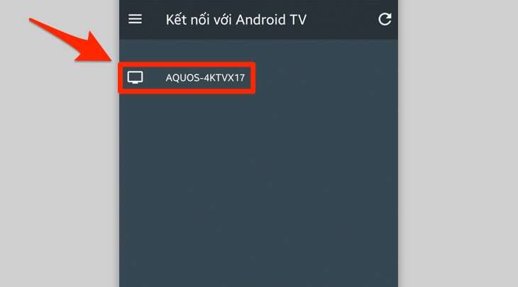 Các thiết lập ban đầu trên điện thoại trong ứng dụng Android TV