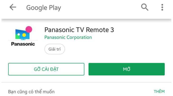Ứng dụng Panasonic TV Remote 3