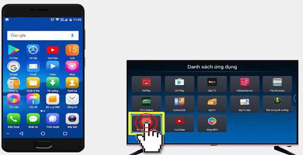 Hướng dẫn cách kết nối điện thoại với tivi Asanzo qua Youtube và Wifi