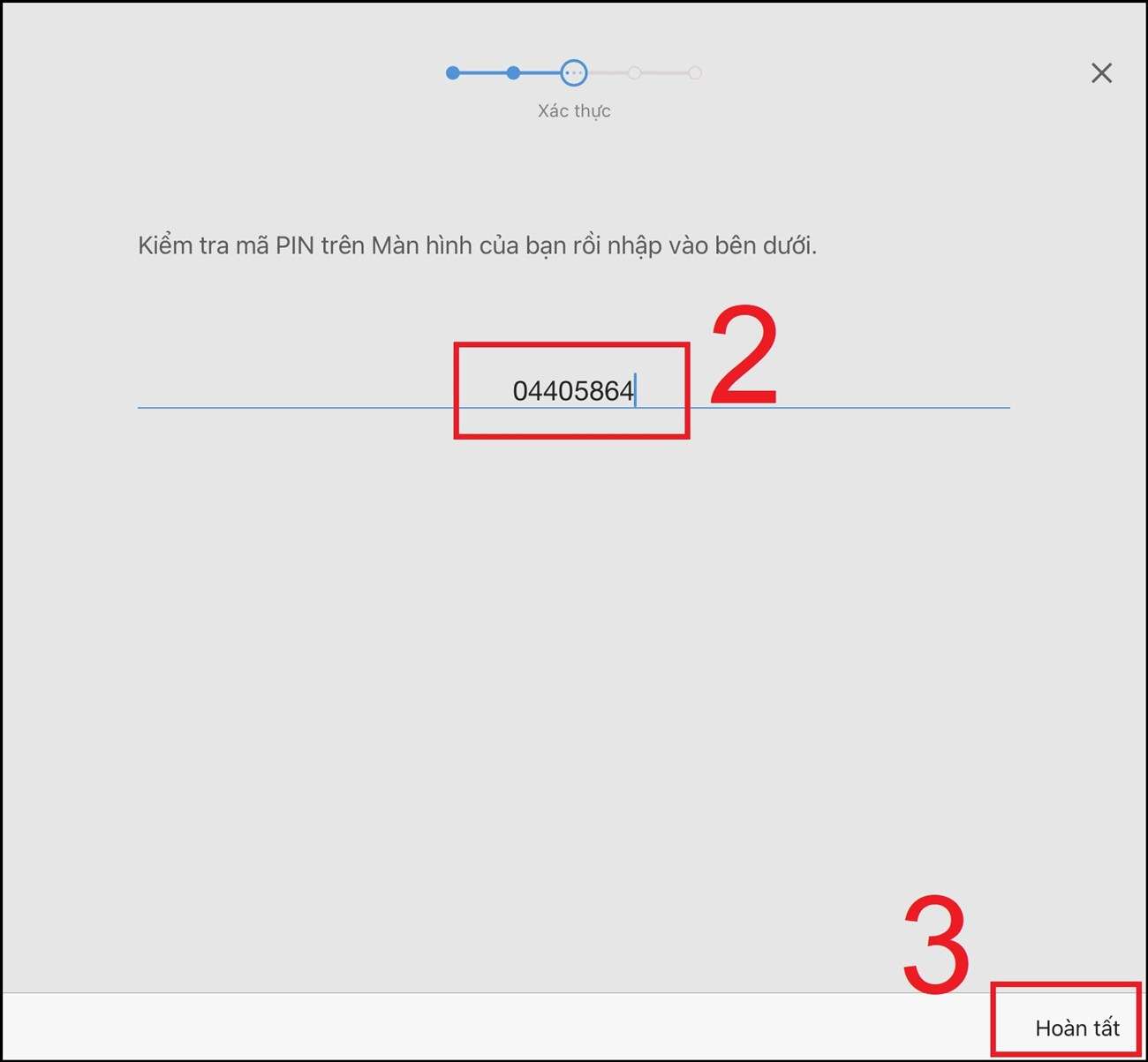 Hệ thống sẽ quét và hiển thị tên tivi đang ở gần > Bạn chọn tên tivi nhà bạn.” class=”lazy” src=”https://cdn.tgdd.vn/Files/2015/04/03/629286/cach-ket-noi-iphone-voi-tivi-samsung-30.jpg” title=”Hệ thống sẽ quét và hiển thị tên tivi đang ở gần > Bạn chọn tên tivi nhà bạn.”/></p>
<p>Hãy nhập <strong>mã PIN </strong>xuất hiện trên tivi và nhấn <strong>Hoàn tất</strong>.</p>
<p><img alt=