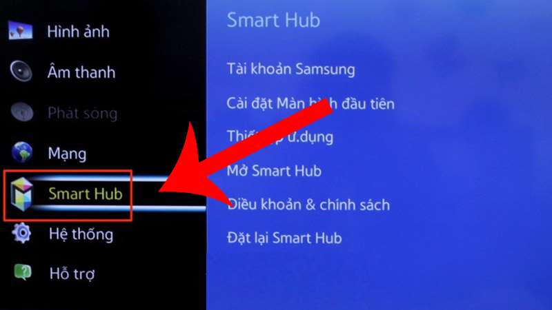 Nhấn chọn mục Smart Hub