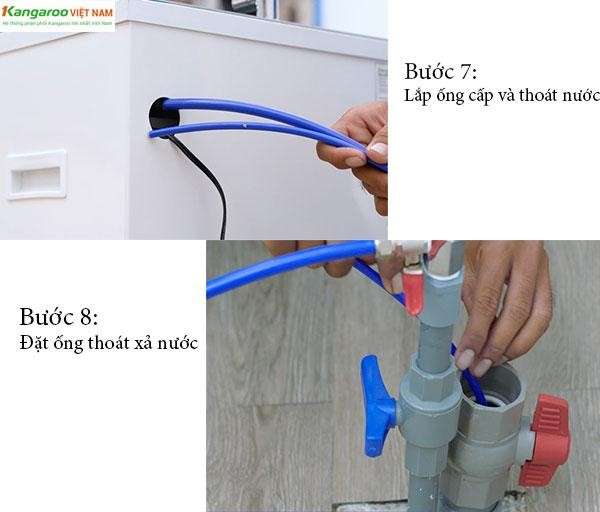 Sơ đồ hướng dẫn cách lắp đặt máy lọc nước gia đình kangaroo 7 lõi