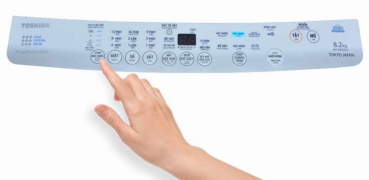 Cách sử dụng bảng điều khiển máy giặt Toshiba AW-E920LV và AW-ME920LV