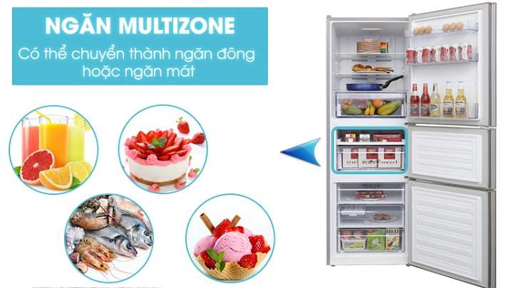 Chức năng cấp đông mềm trên tủ lạnh Beko có ngăn đa nhiệt độ Multizone