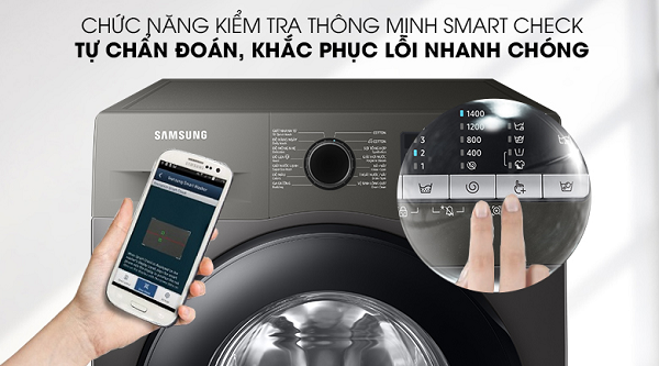 Cách test lỗi máy giặt Samsung sử dụng chức năng smart check