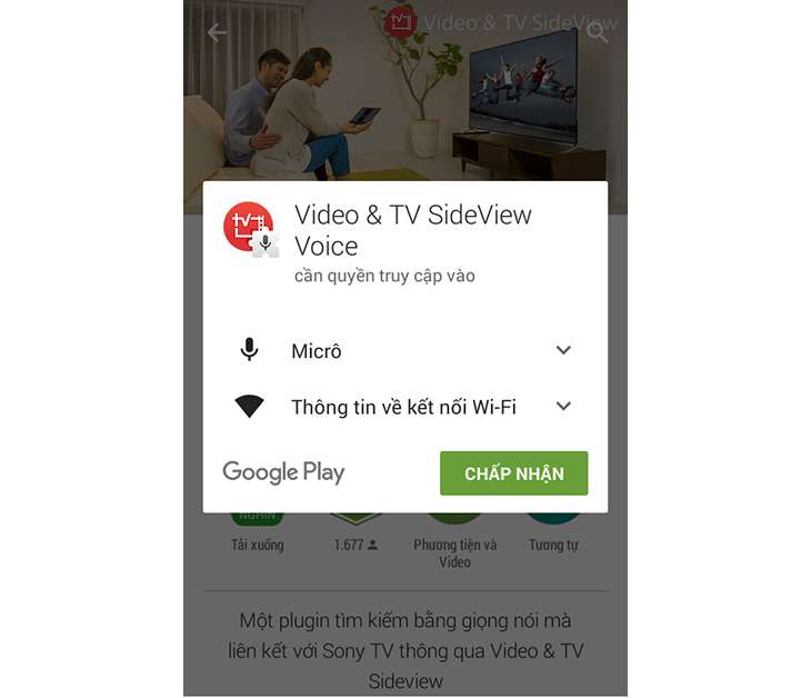 Cài đặt ứng dụng Video & TV SideView Voice