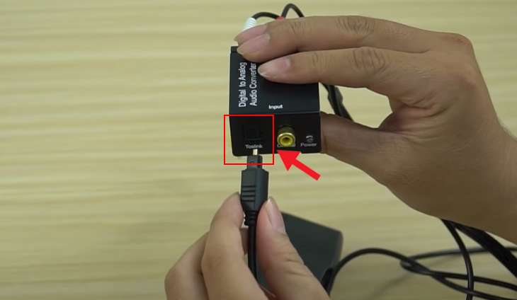 Kết nối cổng Optical với Adapter chuyển đổi