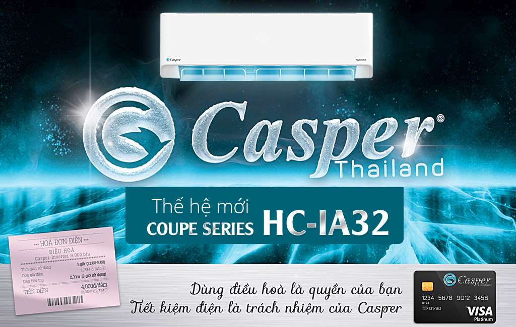 Máy lạnh Casper HC-12IA32 (1.5Hp) inverter model 2021