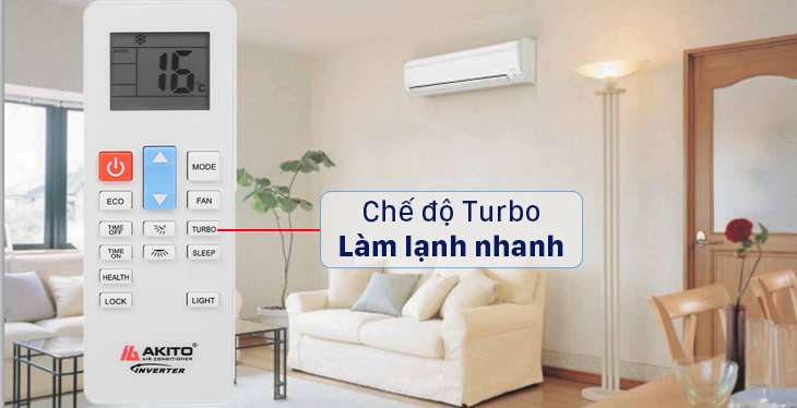 Chế độ Turbo trên máy lạnh Akito