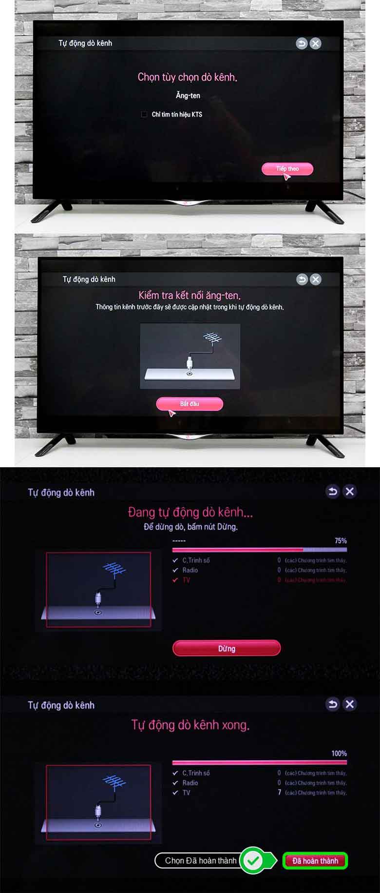 [CẬP NHẬT] Cách dò kênh tivi LG