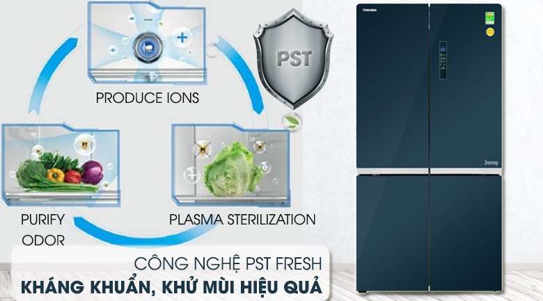 Công nghệ PST Fresh kháng khuẩn, khử mùi tủ lạnh Toshiba