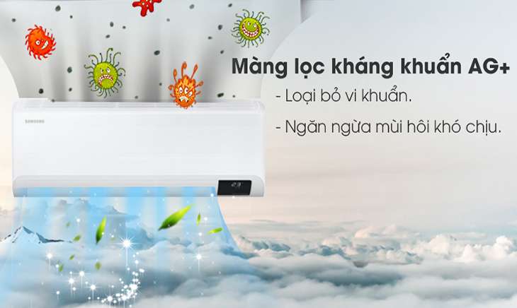 Màng lọc kháng khuẩn Ag+ trên máy lạnh Samsung