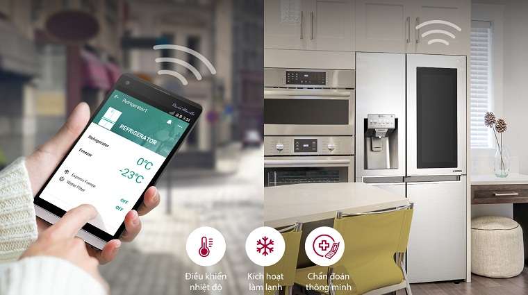Ứng dụng SmartThinQ quản lý tủ lạnh trên điện thoại thông minh
