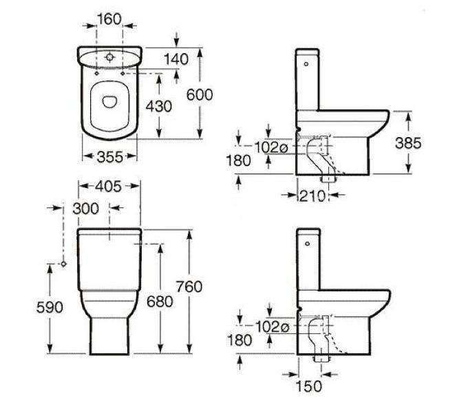 Kích thước bồn cầu và Tiêu Chuẩn Lắp Đặt