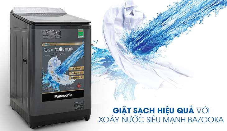 Xoáy nước siêu mạnh Bazooka - máy giặt Panasonic Inverter 10.5 Kg NA-FD10AR1BV