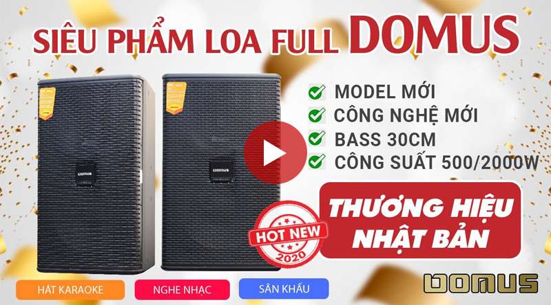 Đập hộp loa karaoke Domus