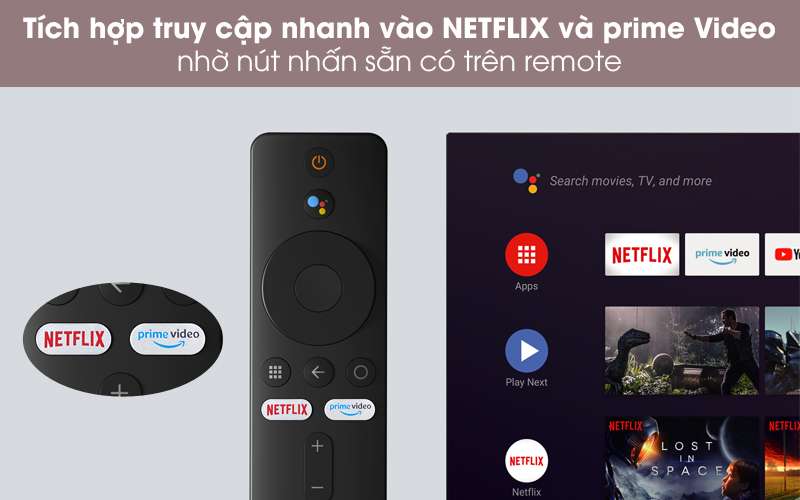 Phím truy cập nhanh - Đầu Thu TV Xiaomi Mi TV Stick Đen