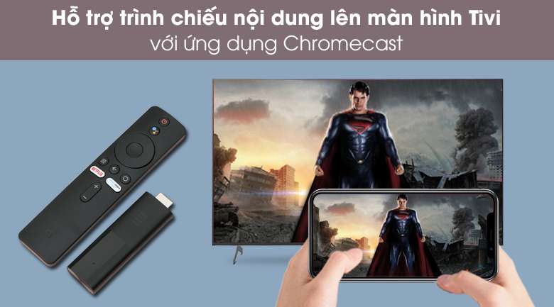 Trình chiếu nội dung chuẩn HD - Đầu Thu TV Xiaomi Mi TV Stick Đen