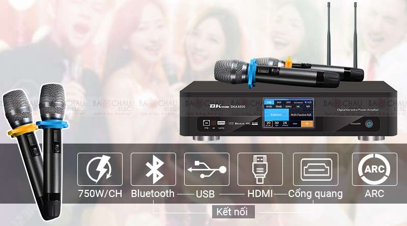Digital Karaoke Power Amplifier BKSound DKA 8500 linh kiện hiện đại 