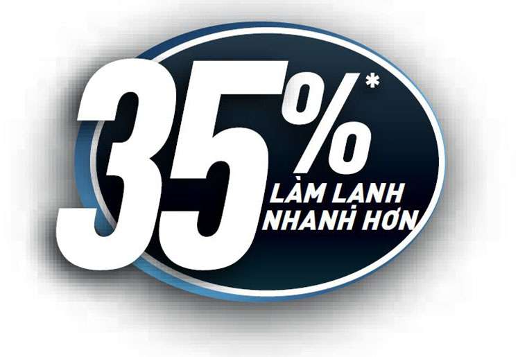 Công nghệ P-TECh giúp làm lạnh nhanh và mạnh mẽ trong tức thời