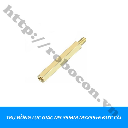 Trụ Đồng Lục Giác M3x25+6 Đực Cái