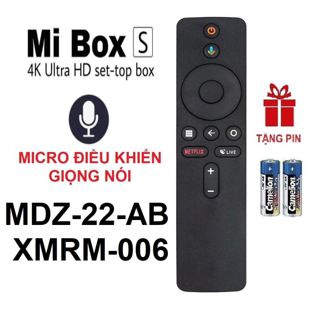 [HCM]Remote điều khiển Xiaomi Mi box S MDZ-22-AB XMRM-06 (Micro điều khiển giọng nói - Bluetooth - Tặng pin)