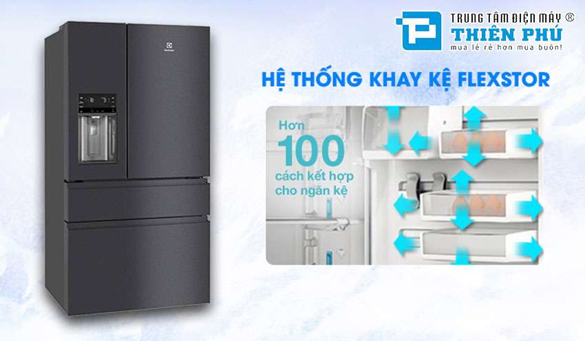Tủ Lạnh Electrolux Inverter Side By Side EHE6879A-B 681 Lít