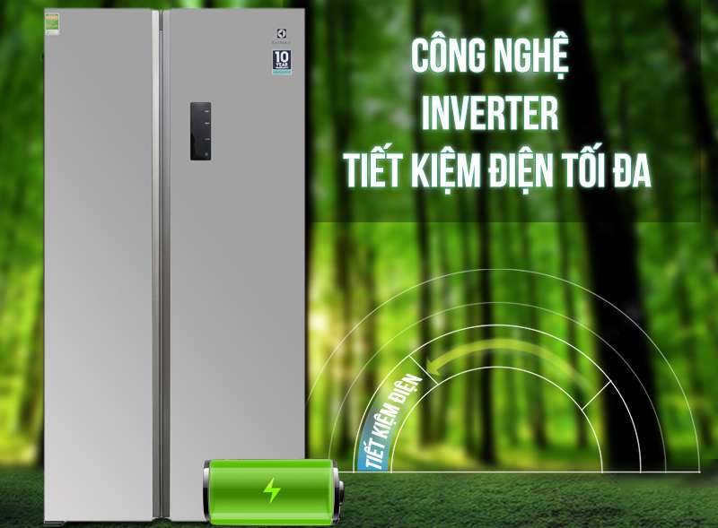 Tủ lạnh Inverter - Tủ lạnh Electrolux Inverter 541 lít ESE5301AG-VN