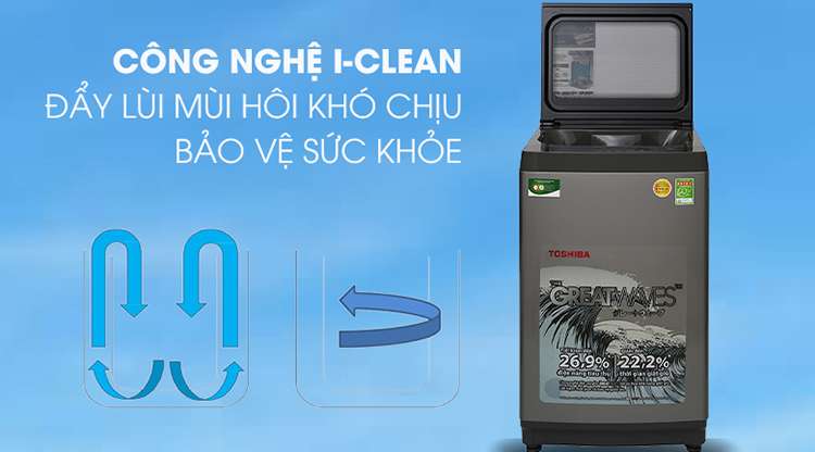 Máy Giặt Cửa Trên Toshiba AW-K1005FV-SG (9kg) - Hàng Chính Hãng - Chỉ Giao tại HCM