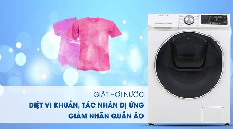 Máy giặt sấy Samsung AddWash Inverter 10.5 kg WD10N64FR2W/SV - Giặt hơi nước