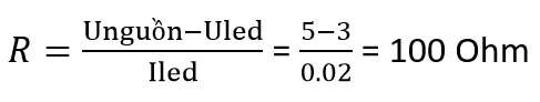 Tính điện trở cho Led
