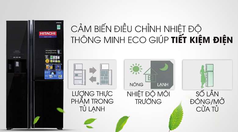 Cảm biến Eco - Tủ lạnh Hitachi Inverter 584 lít R-M700GPGV2