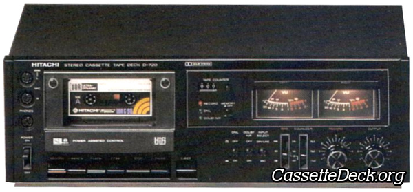 Hitachi D-720 Stereo Cassette Tape Deck