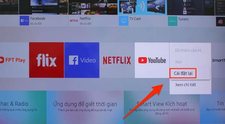 Hướng dẫn cách khắc phục các lỗi Youtube thường gặp trên tivi Samsung