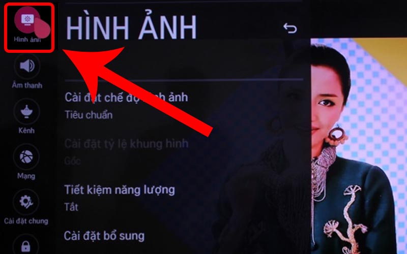 Chọn mục Hình ảnh