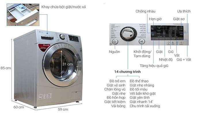 Hướng dẫn vắt khô quần áo bằng máy giặt LG, Aqua, Sanyo, Panasonic