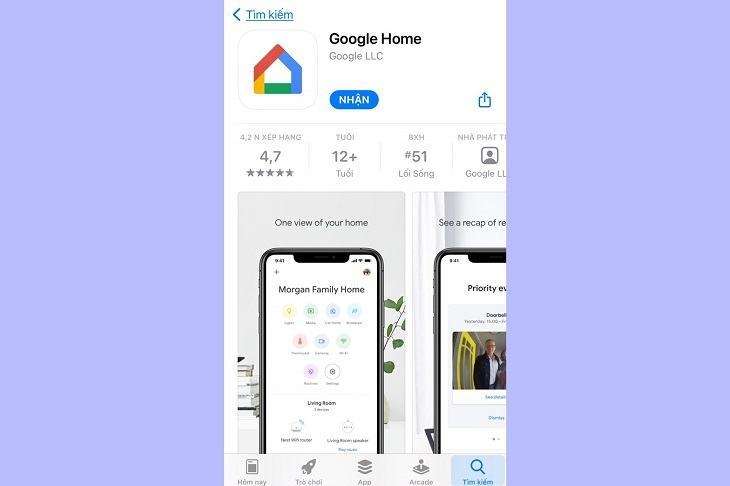 Tải ứng dụng Google Home