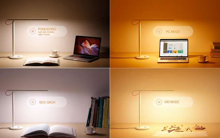4 chế độ sáng trên đèn bàn thông minh Xiaomi