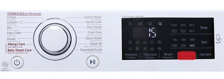 Hướng dẫn cách sử dụng bảng điều khiển máy giặt LG FC1408S4W2