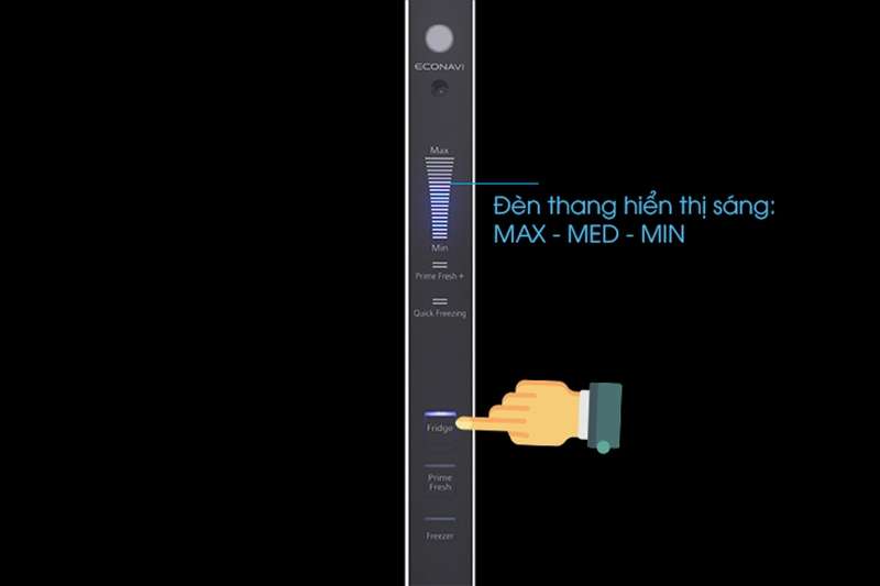 Hướng dẫn sử dụng tủ lạnh Panasonic điều chỉnh nhiệt độ ngăn mát