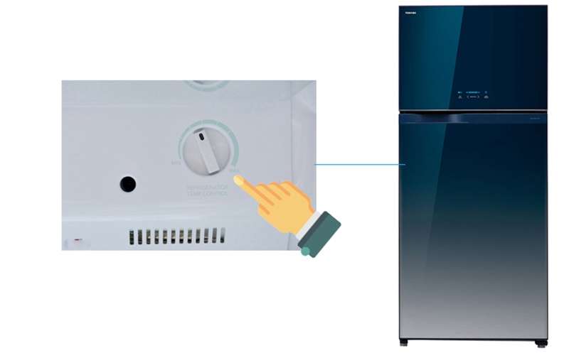 Hướng dẫn sử dụng tủ lạnh Toshiba điều chỉnh nhiệt độ ngăn mát