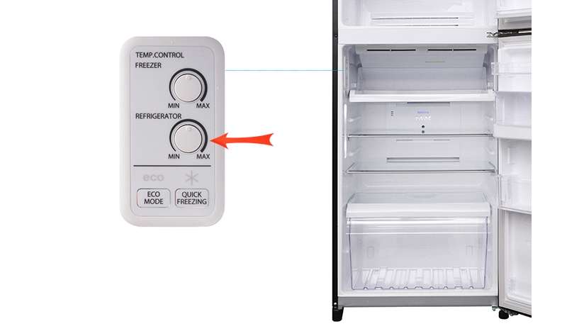 Hướng dẫn sử dụng tủ lạnh Toshiba thay đổi nhiệt độ ngăn mát