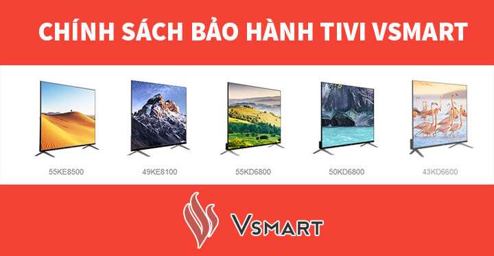 Chính sách bảo hành, đổi mới phụ kiện, Tivi Vsmart