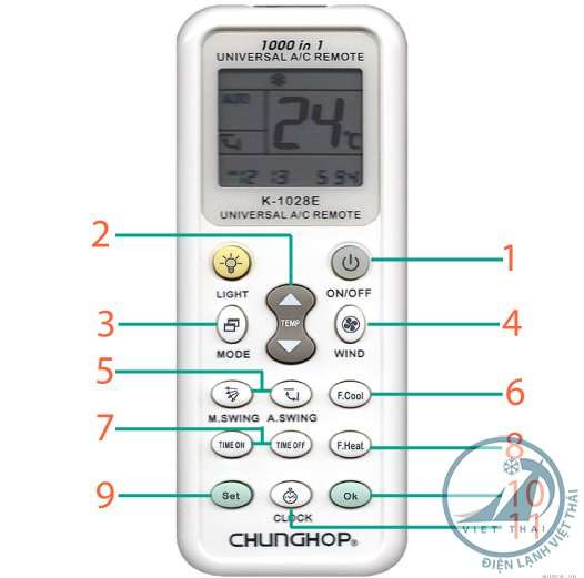 Hướng dẫn dò tần số remote đa năng cho máy lạnh - Điện Lạnh Việt Thái